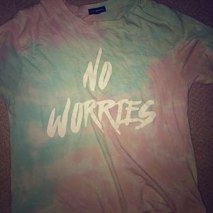 No worries t-shirt. || tie dye ||